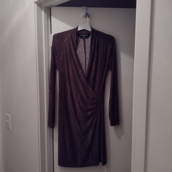 Norma Kamali faux-wrap snake print dress size medium - Picture 1 of 8